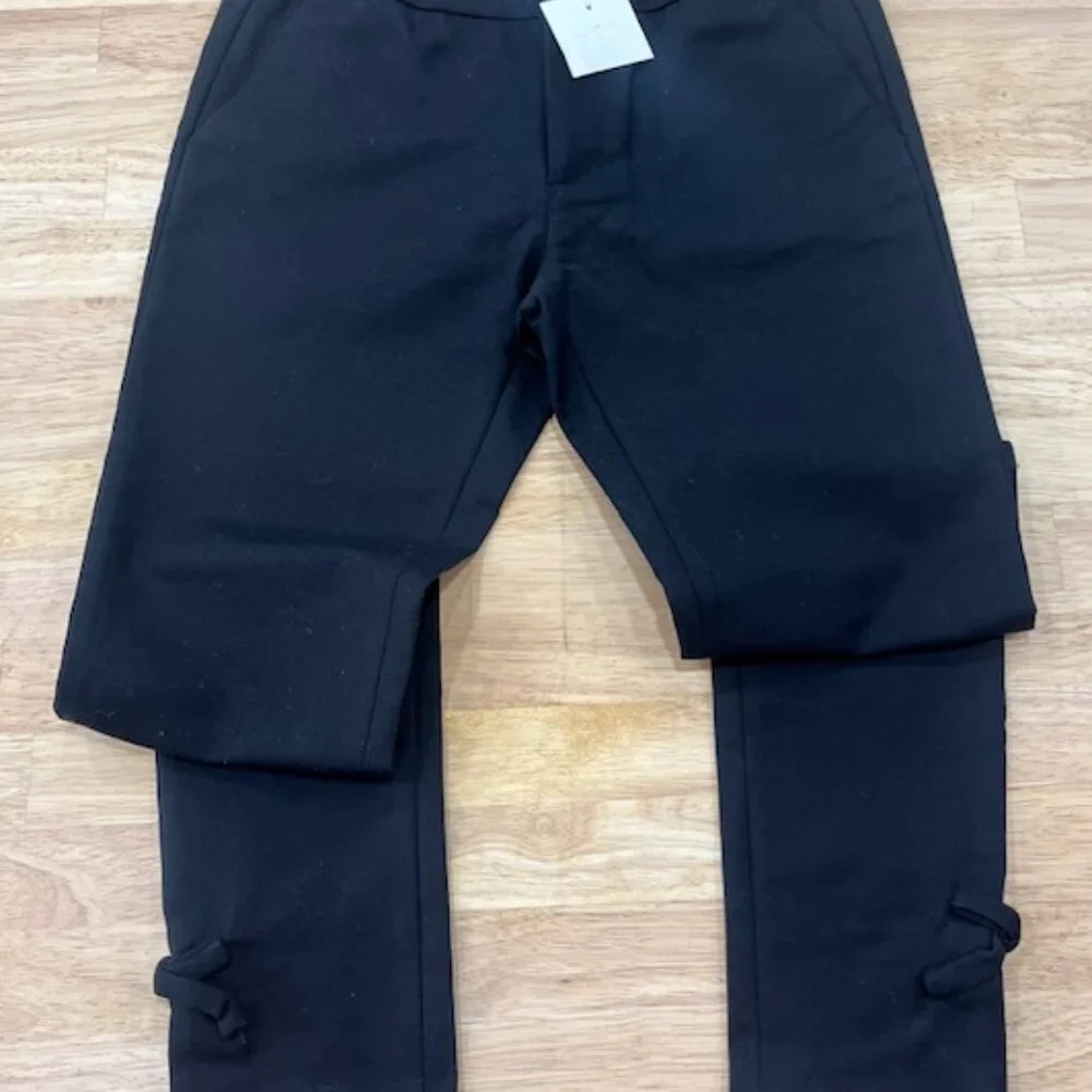 Kate Spade Black  Ribbon Pants, Kids Size 12 - Picture 5 of 9